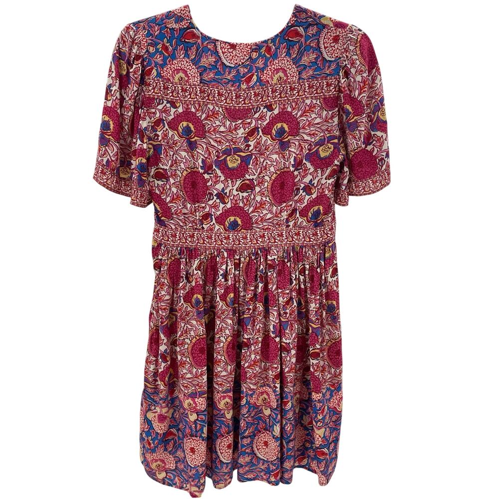 ba&sh Valia Dress Floral Short Sleeve Mini Dress S - Picture 10 of 10